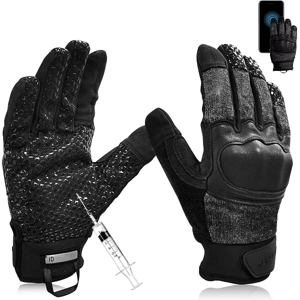 MOG Masters of Gloves Guide CPN 6203 extrem schnittfeste Stichschutz-Handschuhe Schnittschutz-Klasse F aus Metall-Mesh und Ziegennarben-Leder; für Gartenarbeit, Handwerk, Einsatzkräfte, Sicherheit Fashion