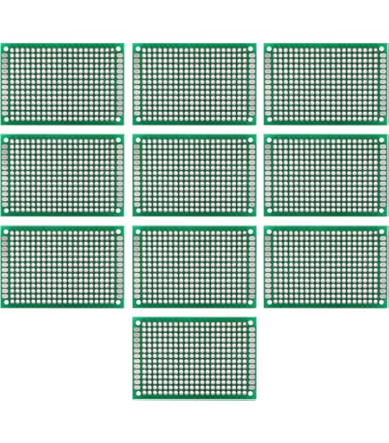 Prototipo Scheda PCB 9x15 Cm Verde Doppia Faccia Per Studenti E - Foto 2