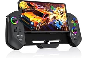 ALEEMTRY Controller Switch, Controller per Switch modalità Portatile con Stick Effetto Hall/Turbo/Supporto da Tavolo/Giroscopio a 6 Assi, Switch Controller per Switch/OLED