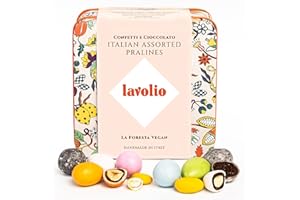 Lavolio BOSQUE VEGANO - Chocolate italiano - Selección artesanal de frutos secos recubiertos y chocolates vegetales, caramelos elegantes y bombones para regalar - Vegano y sin gluten - 150 g