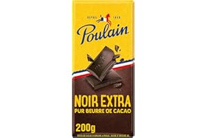 NAZUSA Poulain Tablette de Chocolat Noir Extra 200 g