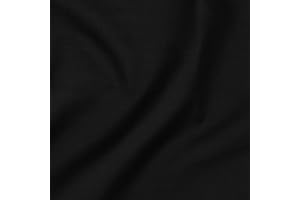 UK FABRICS ONLINE Black (Pre-Cut) Poly-Cotton Fabric by The Metre Material for Sewing Patchwork Quilting Embroidery Dressmaking 112cm Width (1 Metre)
