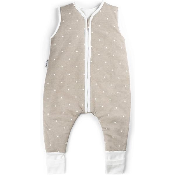 Ehrenkind® Ganzjahres-Schlafsack mit Füßen Wollfüllung | 100% Bio-Baumwolle mit 100% Wolle Füllung Baby-Schlafsack | OEKO-TEX