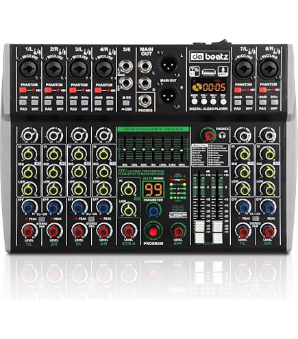 FMJ  48V Phantom Supply on 4 Channels with Built-in MP3 Player AC