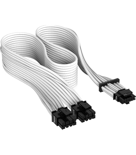 Cavo Femmina Maschio 6 2 Cavo Prolunga PCIe 8 Pin EZDIY-FAB - 30 Cm, Bianco, Per Schede Grafiche Cavo Bianco Pc
