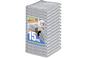15 st rengöringsdukar, silvernät disktrasa dubbla lager stål disktrasor, 20 x 20 cm repfria kökshanddukar för disk, köksredskap, diskhoar, spistoppar, disk
