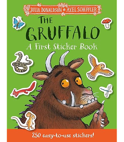 Alligator The Gruffalo Colouring Set - 8 Colouring Sheets, 6 Pencils, Reusable Stickers, Kids Activity Book 2 thumbnail image