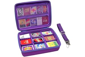 XANAD Jeu de Carte skyjo Etui pour 2700+ Cartes adapté pour skyjo Jeu de Societe osmooz Hot uno gigamic Totem Skip bo Phase 10 Junior Cards Against Rangement Carte Boite（Violet）