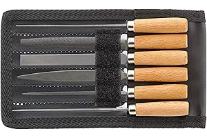 STAHLWILLE 12800 Schlüsselfeilen Set 6-tlg. l Basis-Set für Metallbearbeitung l in robuster Textiltasche l Länge 100 mm l Kreuzhieb 2