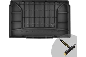 FROGUM ProLine 3D Esclusivo Tappetino Vasca Baule Bagagliaio in gomma perfetto per Peugeot 208 II dal 2019 | Comodo organizzatore | Bordi più alti