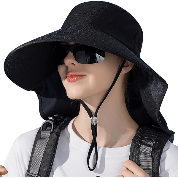 A  Chapeau De Soleil à Large Bord Pour Femme, Grande Protection UV Pour Golf Plage Ete Pare Soleil~p139842316