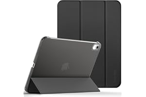 EasyAcc Coque pour iPad A16 11ème 2025 11 Pouces/iPad 10ème Génération 10,9 Pouces 2022, Ultra Fin Étui de Protection Translucide Mat avec Fonction réveil/Sommeil Automatique, Noir