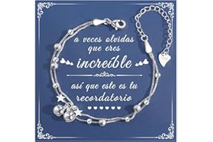CheersLife Pulseras Niña,Regalos Originales para Mujer,Regalos Niña 8 13 14 15 16 17 18 Años,Trébol Corazón Campana Gatos Pulsera para Hermana Amiga Hija Sobrina - Cumpleaños Navidad San Valentín