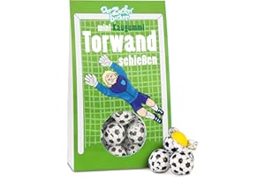 ‎DER ZUCKERBÄCKER Mini-Kaugummi Torwandschießen, süße Naschportion mit Kaugummi-Fußbällen, 50 Gramm, coole Geschenkidee für Fußballbegeisterte, Männer, Jungs und Kids