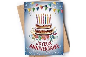 Greeting Cards for Everyone Carte d'Anniversaire pour Homme ou Femme - Cartes d'Anniversaire pour 20, 30, 40, 50, 60, 70, 80 Ans - Cadeau, Décoration pour Maman, Papa ou Ami - EU 122
