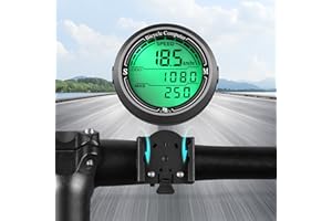 ZOKBOM Bike Computer Wired, Waterproof Bicycle Speedometer and Odometer with Backight,19 Functions Cycle Pedometer with Large LCD Touch Screen for Outdoor Men Women Teens Bikers