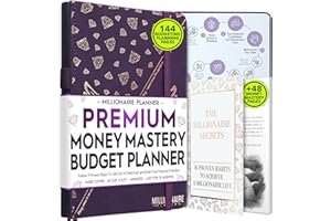 FREEDOM MASTERY Planificador de presupuesto mensual sin fecha y organizador de facturas mensuales: un viaje de 12 meses a la libertad financiera, planificador de ley de atracción y organizador de presupuesto