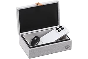 Nordura Keyless Go Schutz Autoschlüssel Box aus Leinenstoff, Faraday Box, RFID Anti-Diebstahl, Autoschlüssel Signal Blocker Box