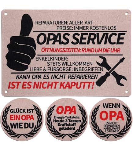 Werkstatt Schild Für Papa - Geschenkidee Zum Vatertag, Geburtstag Oder Weihnachten, 30x20 Cm Kunststoffschild