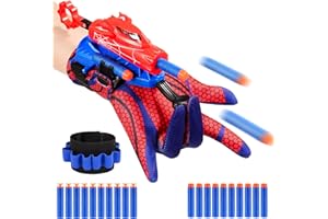 Braxel Spid-er Spielzeug ab 3-8 Jahre Junge, Spid-er Netzwerfer Handschuhe Kinder Geschenk Junge 3 4 5 6 7 Jahre Kinderspielzeug ab 3-6 Jahre Outdoor Spielzeug Junge Jahre 3-10 Ostergeschenke Kinder