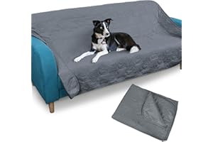 Pawsee Manta Impermeable para sofá de Perro, Funda Lavable para sofá de Mascotas, Alfombrilla de protección Antideslizante para sofá Cama