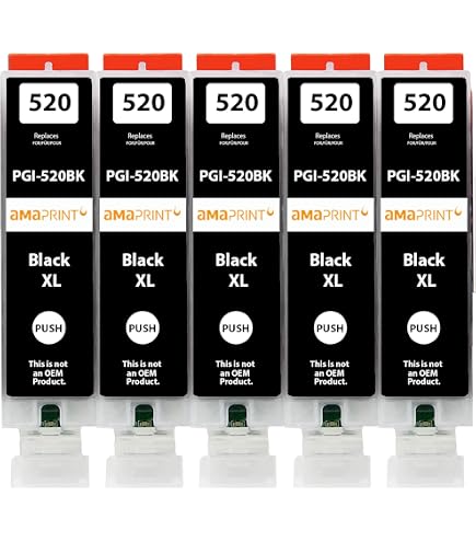 D&C Druckerpatronen Kompatibel Für Canon PGI-520/CLI-521 – 12 Patronen Set, Für Pixma, MP, MX & IP Serien