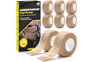 AnjoCare Samoprzylepny Bandaż (8 Sztuk),Oddychający Bandaż Vet Wrap,Spójny Bandaż Pierwszej Pomocy,urazy Sportowe,skręcenia,Ochrona Dla Psów(2.5cmx4.5m)