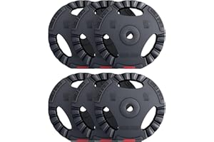 Gorilla Sports® Disques Poids - 1,25/2,5/5/10/15/20kg, Set 2/27,5/30kg, Ø 30/31mm, Fonte, Argent/Noir - Ensemble Plaques d'Haltères, Musculation, Fitness, Gym