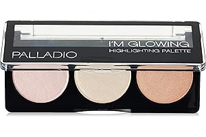 Palladio I'm Glowing Illuminating Highlighting Palette, juego de maquillaje en polvo Glow Bronzer, colores brillantes de alta pigmentación