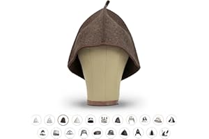 LOWELL LoFelt® cappello da sauna - in feltro per lui e per lei inclusa guida - ideale per una straordinaria esperienza wellness - marrone - mis. piccola - berretto da sauna cappuccio da sauna
