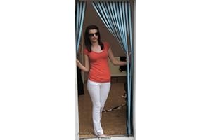 Holland Plastics Original Brand Heavy Duty Bug Blind,Strip Blind-80cm (Standard UK door size) Complete with hooks for Plastic Door Frames (Select colours from drop down menu) (BLUE LIQUORICE)