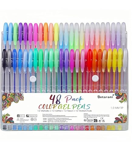 ZSCM 48 Pack Metallic Glitter Gel Pens Set, 24 Jordan - View #10