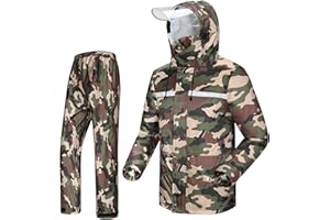 M GYEJIAQU Combinaison de Pluie Imperméable et Réfléchissante Pantalon de Pluie Extérieur Homme/Femme Blouson Léger Veste de Randonnée