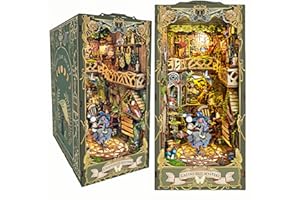 KINGSTORA DIY Book Nook Kit, Magic LED Bookend, Touch Control, Ambient LED Lighting, Creative Versatile Home Decor (Green Fairyland)