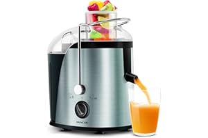 ‎SENCOR SENCOR SJE 741SS Entsafter Gemüse und Obst (400 Watt, BPA Frei, 2 Geschwindigkeiten) edelstahl