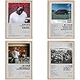 Kendrick Lamar Signed Limited Canvas Wall Art Prints Set of 4 for Room Aesthetic Posters Bedroom Music Classroom Wall Decor Art 8x12 inch Unframed