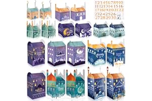 WELLCHY Boîtes à Friandises Eid Mubarak, 30 Pièces Boîtes Cadeaux Ramadan avec Or Autocollant Numérique, Réutilisables, Bonbonnière Eid Mubarak pour Musulmans Décorations Fête Fournitures Cadeaux