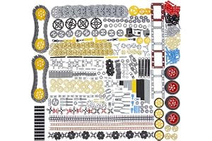 Habow 852 st tekniska delar växlar axelstiftskontakt kompatibel med Lego-Technic, stötdämpande hjul kedja länkram fogar diffe