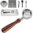 NEOUZA 58mm Bottomless Portafilter Set for Espresso Coffee Machine Compatible with Expobar Gemilai Rocket Rancilio E61 Group 304 Stainless Steel Two Ears,Fillter Basket, Spoon,Tamper Mat,Brush