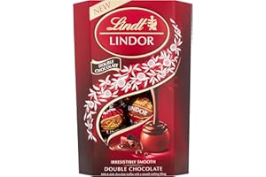 Lindt Lindor - Caja doble de trufas de chocolate – Aproximadamente 16 bolas, 200 g – Trufas de chocolate con un relleno de fusión suave – Regalo de regalo – Pascua, cumpleaños, celebraciones