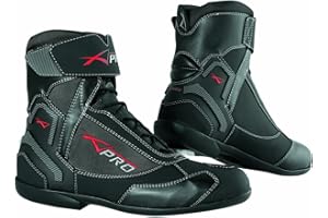 A-PRO Scarpa Scarpetta Moto Stivaletto Impermeabile Sport Touring Maxi Scooter Nero 42
