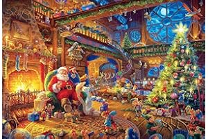 AVEJOYS Puzzle 1000 Teile Erwachsene Weihnachtsmann 70 x 50 cm Puzzles für Erwachsene Klassische Puzzles Weihnachten 1000 Teile Erwachsene Weihnachtspuzzle