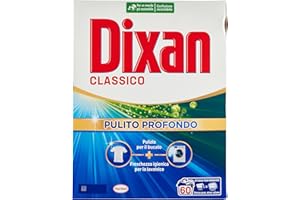 Dixan Classico Pulito Profondo, Detersivo Lavatrice polvere per eliminare le macchie ostinate, formato da 60 lavaggi
