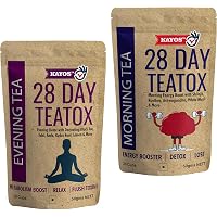 Kayos 28 Day Teatox with Morning Energy Boost and Evening Metabolism Booster Combo for Weight Loss - 100gm