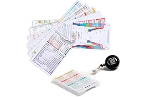 YardCard Set of 12 Essential Lanyard Cards (ID Card Size) with Holder & Retractable Reel for Nurses, Nursing Students, Doctors, Paramedics, Medical Students