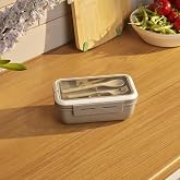Karaca Fusca &Ccedil;atal Kaşıklı Lunch Box Gri