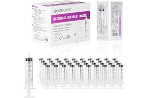 BORNOVA - 5 ML /100 Pcs Lot de Distributeurs de Liquides en Plastique Sans Aig. de 5 ml pour Laboratoires, Mesure de Liquides, Jardinage, Alimentation Animale et Usage Industriel (5ml /100 PCS)