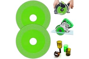ZEXUPORIUM 2 Pièces Disque Coupe Verre, Disque Diamant 125 Carrelage, Ø 22,23 mm Disque Carrelage pour Bouteille, Porcelaine, Jade, Granit, Verre (Vert)