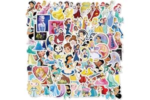 NEULEBEN Adesivi della principessa, 100 pezzi di adesivi anime carini, adesivi decorativi VSCO adesivi in vinile impermeabile per laptop skateboard auto moto bambini