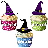 Artibetter Halloween Cupcake-Topper – 72 Stück, Hexenbein-Design, Bunt, Für Party-Deko